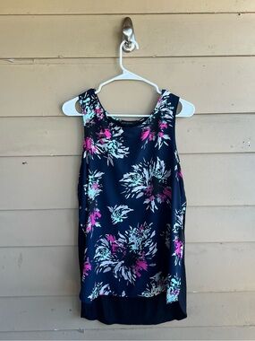 Banana Republic Factory Floral Tank Top Size L Casual Spring Summer